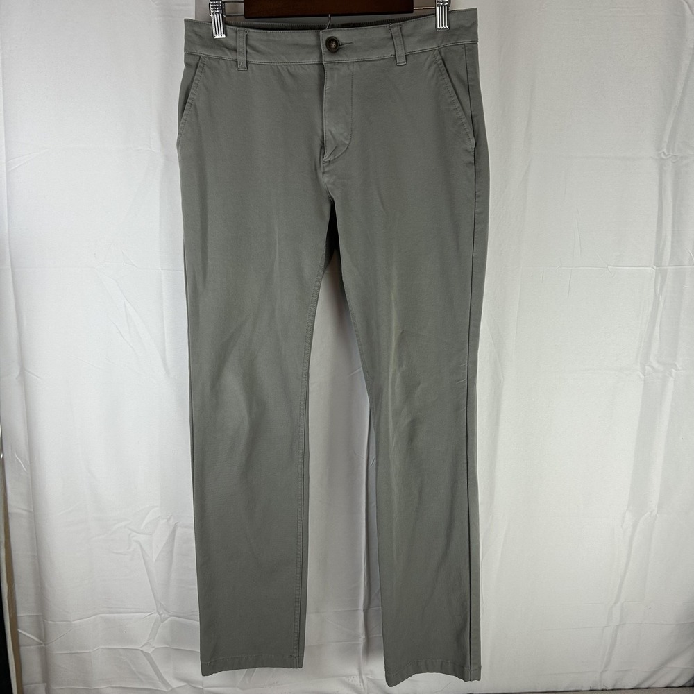 Mugsy Damens Pants Mens 31x32 Gray Stretch Chino Slim Fit Casual Office